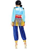 Female genie in a bottle, costume top and pants, keyhole, gold shimmer